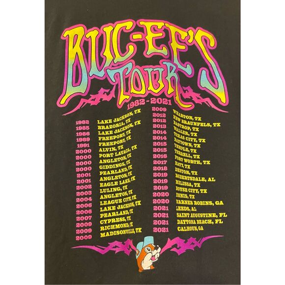 Buc-ee’s 2 sided Tour Shirt 2021 2X - Picture 9 of 11